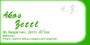 akos zettl business card